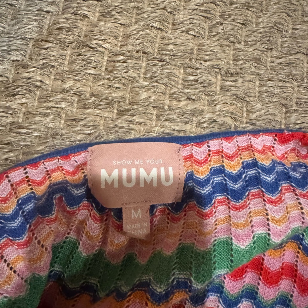 Show Me Your MuMu Colorful Zigzag Knit Top